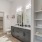 Dual Sink Vanity with Gray Cabinetry